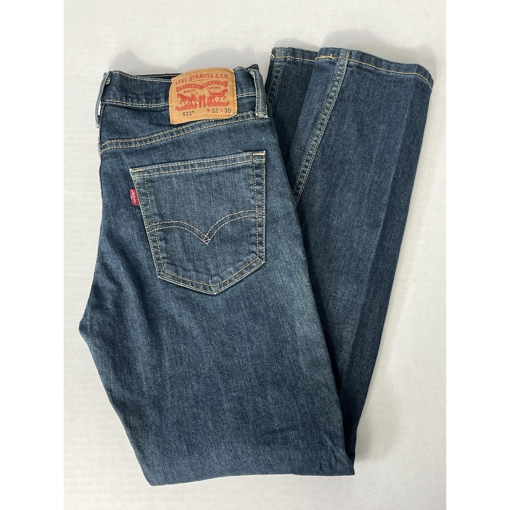 Levi's 511‎ Slim Fit Dark Denim Jeans Size 32x30